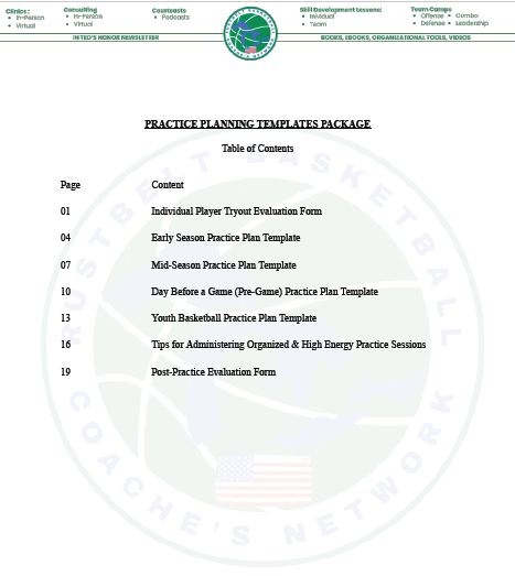 Complete Practice Planning Package: